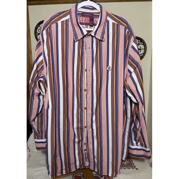 Y2K‎ RocaWear Button Down Striped Shirt & Timberland Thermal Long Sleeve Set XXL - Picture 7 of 9